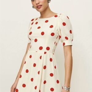 Reformation Aiyana Dress Ivory - Size 4